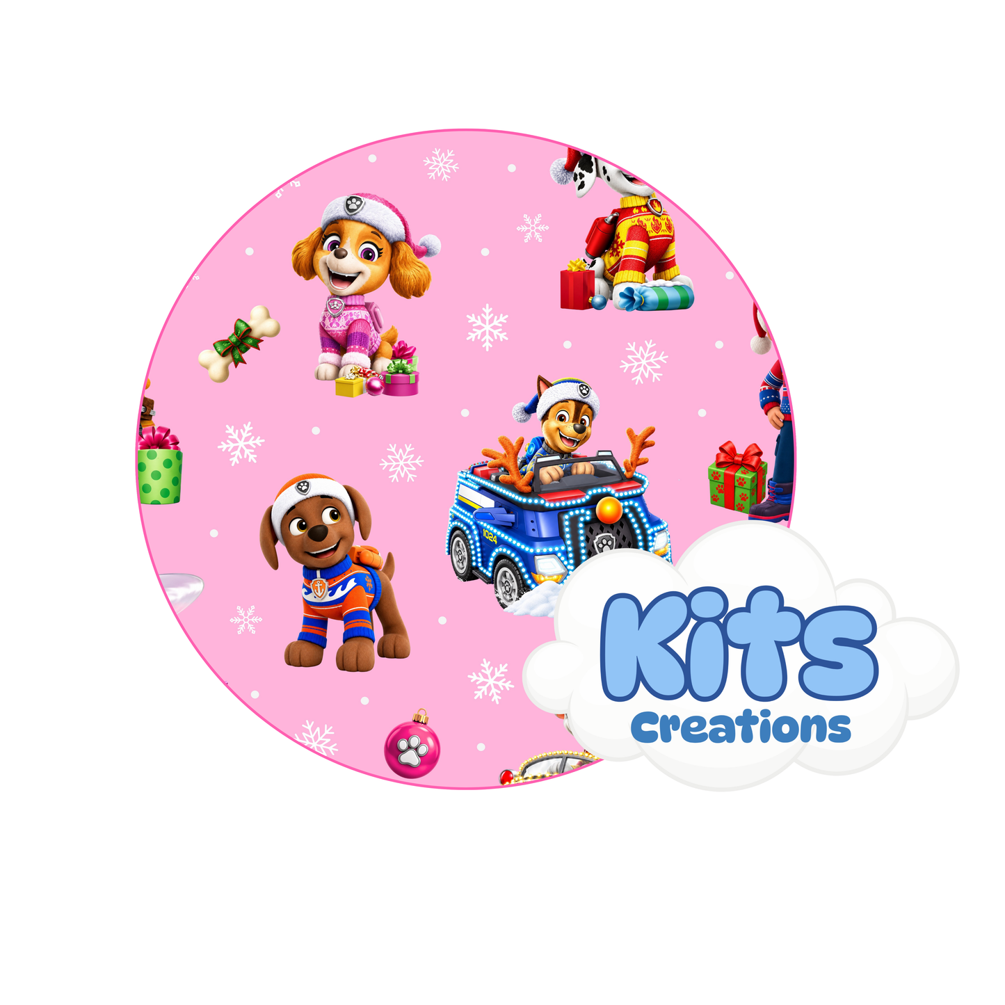 Quilted Blanket - Santa Paws - Pink *PRE-ORDER*