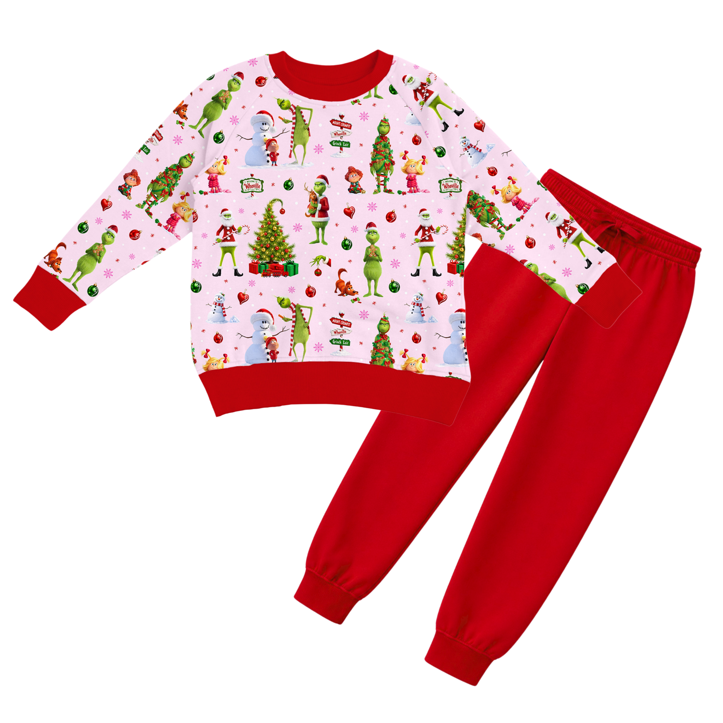 Jogger Set - Whoville Cheer - Pink  *PRE-ORDER*