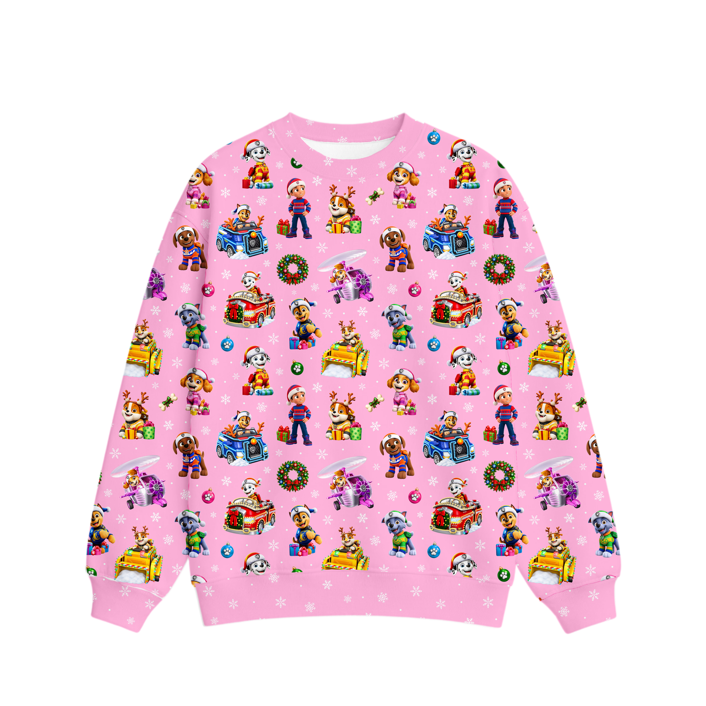 Women's Pullover - Santa Paws - Pink  *PRE-ORDER*