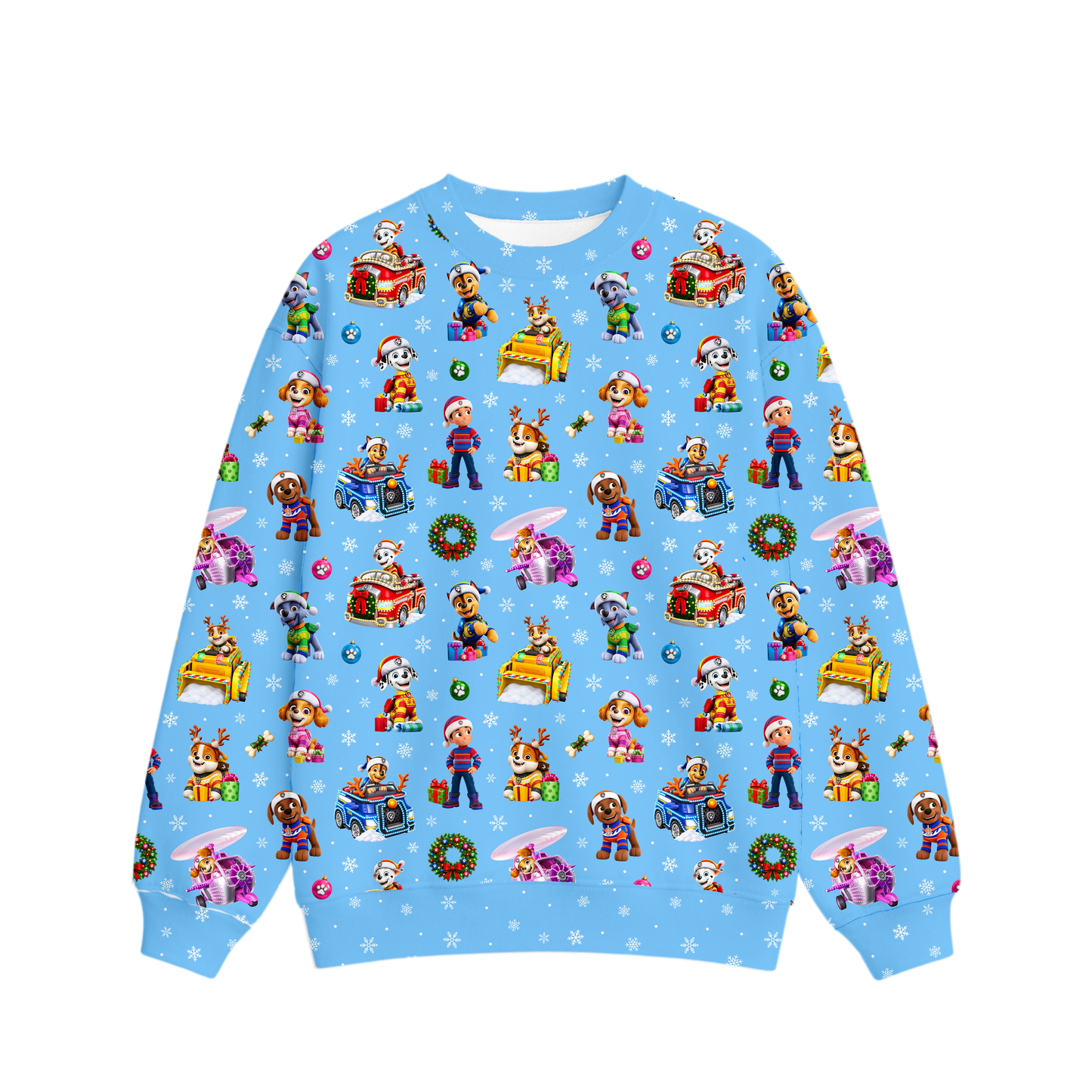 Women's Pullover - Santa Paws - Blue  *PRE-ORDER*