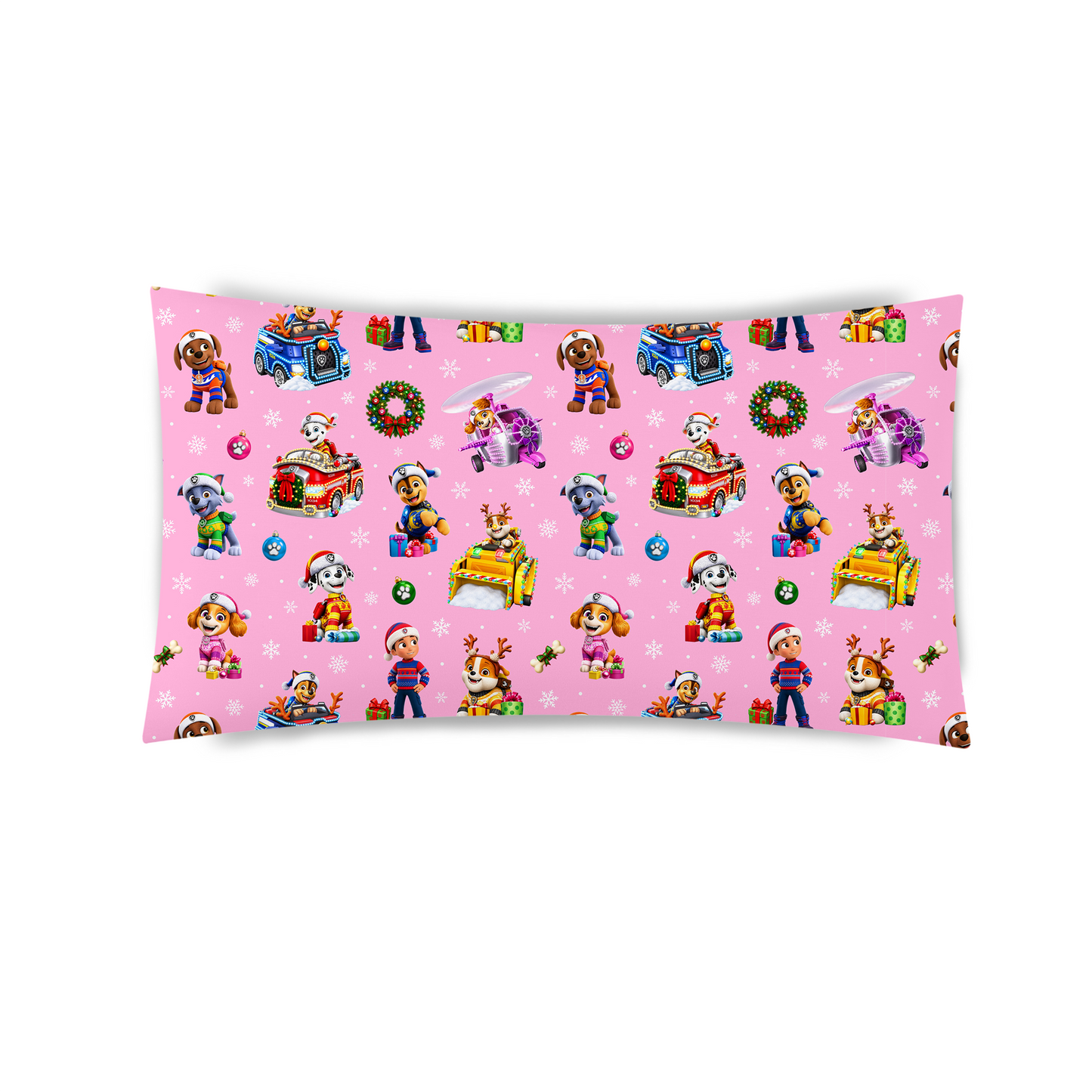 Pillowcase - Santa Paws - Pink  *PRE-ORDER*