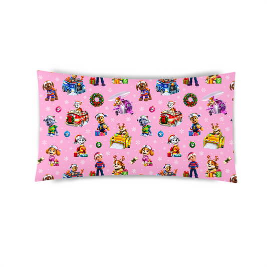 Pillowcase - Santa Paws - Pink  *PRE-ORDER*