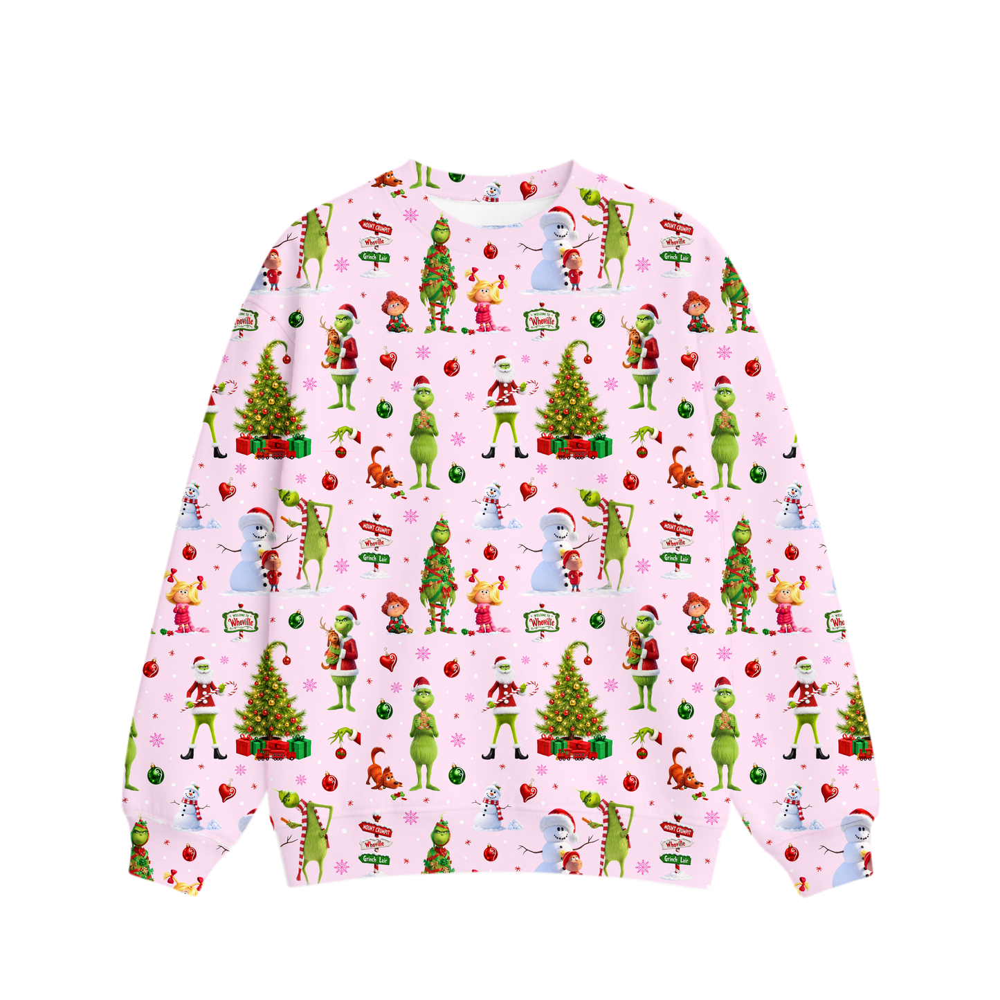 Women's Pullover - Whoville Cheer - Pink  *PRE-ORDER*