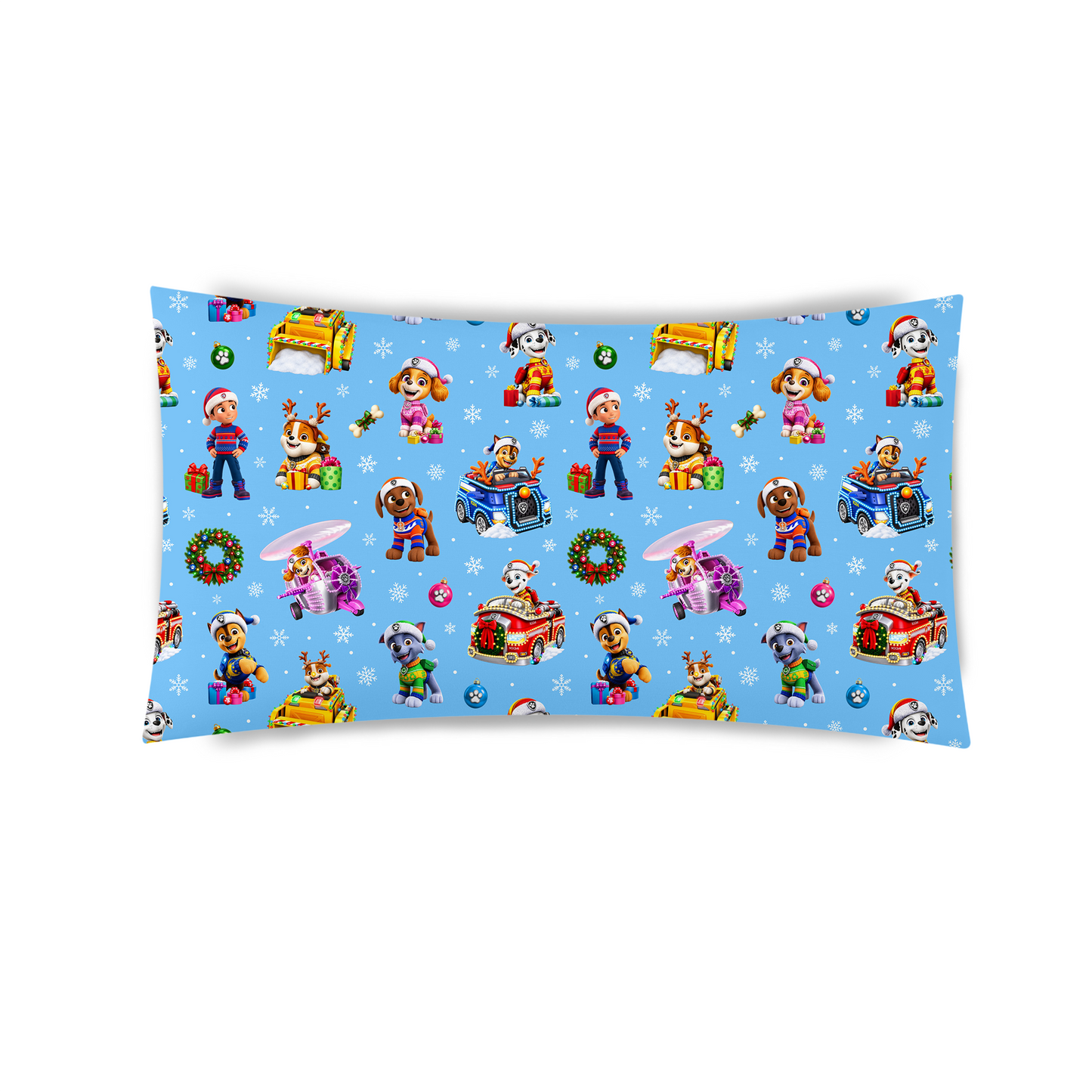 Pillowcase - Santa Paws - Blue  *PRE-ORDER*