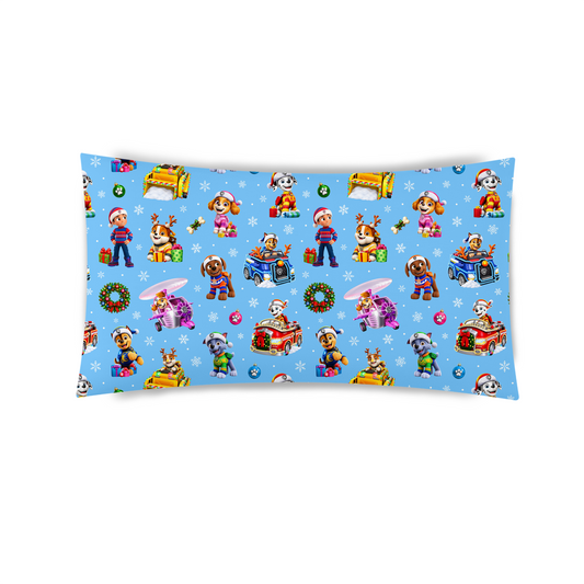 Pillowcase - Santa Paws - Blue  *PRE-ORDER*
