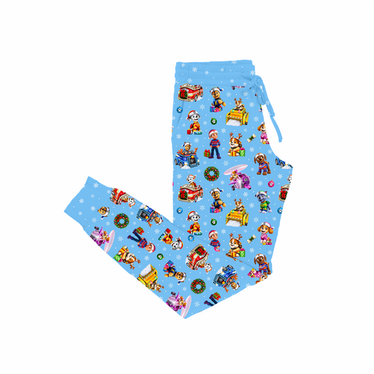Women's Joggers - Santa Paws - Blue  *PRE-ORDER*